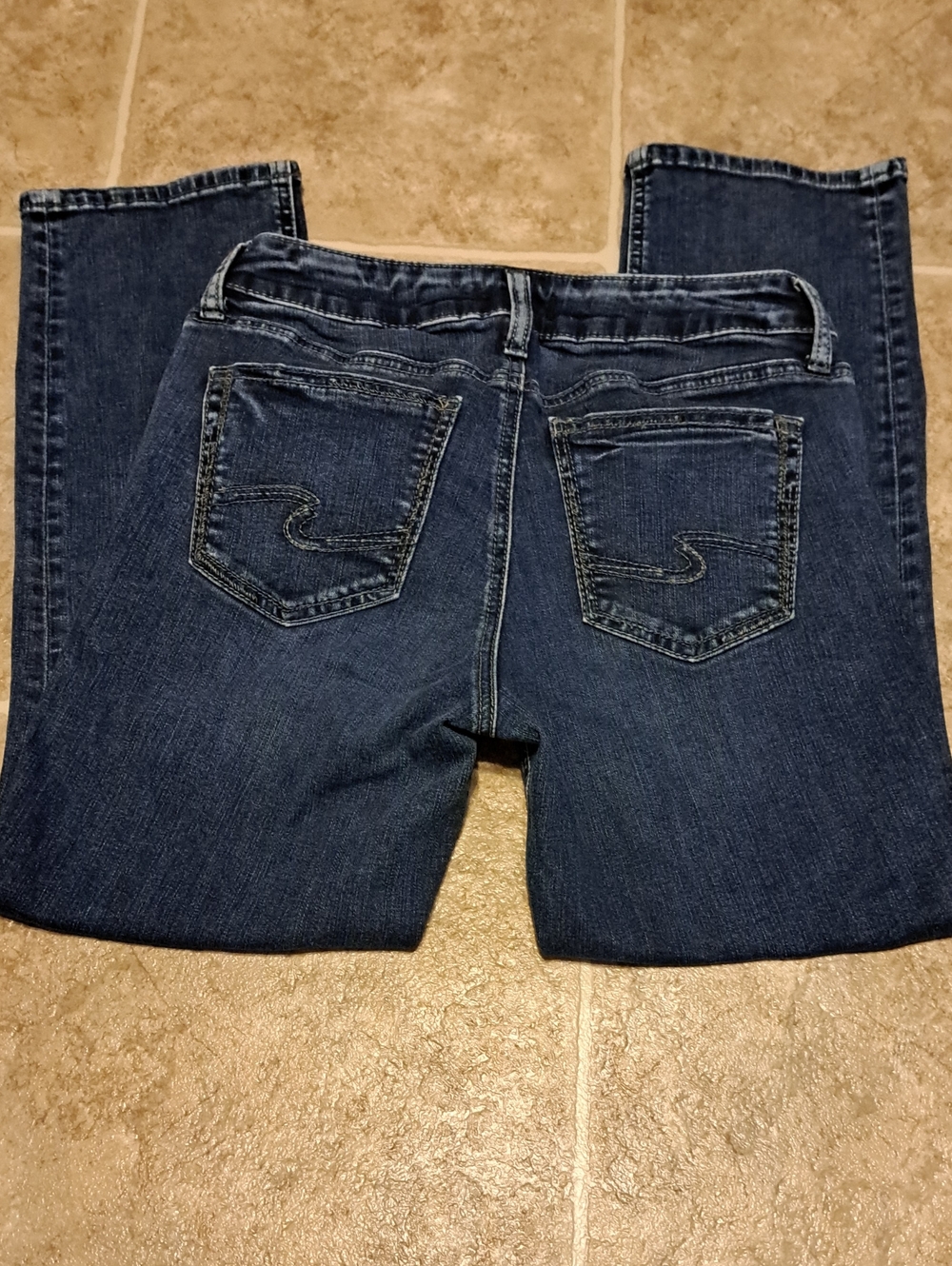 Size 29 Silver Jeans Dark Blue Skinny Stretch Capris - Picture 12 of 12